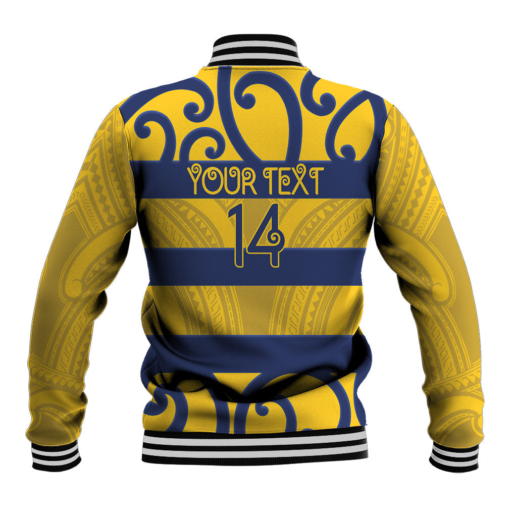 Bay of Plenty Custom Rugby New Zealand Baseball Jacket Aotearoa Maori Pukana Tiki Mascot