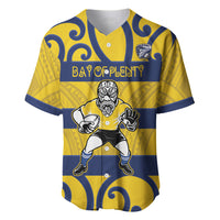Bay of Plenty Custom Rugby New Zealand Baseball Jersey Aotearoa Maori Pukana Tiki Mascot