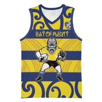 Bay of Plenty Custom Rugby New Zealand Basketball Jersey Aotearoa Maori Pukana Tiki Mascot