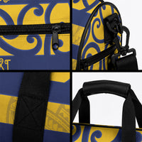 Bay of Plenty Custom Rugby New Zealand Duffle Bag Aotearoa Maori Pukana Tiki Mascot