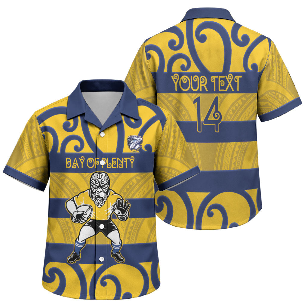 Bay of Plenty Custom Rugby New Zealand Family Matching Off Shoulder Maxi Dress and Hawaiian Shirt Aotearoa Maori Pukana Tiki Mascot