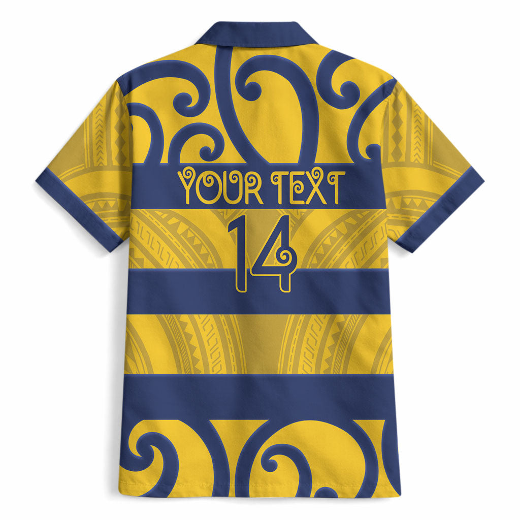 Bay of Plenty Custom Rugby New Zealand Hawaiian Shirt Aotearoa Maori Pukana Tiki Mascot
