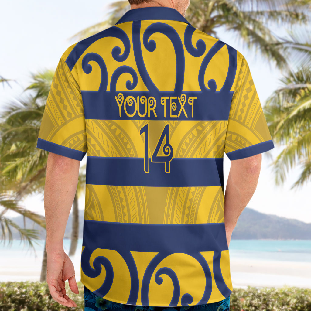 Bay of Plenty Custom Rugby New Zealand Hawaiian Shirt Aotearoa Maori Pukana Tiki Mascot