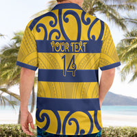 Bay of Plenty Custom Rugby New Zealand Hawaiian Shirt Aotearoa Maori Pukana Tiki Mascot