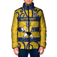 Bay of Plenty Custom Rugby New Zealand Padded Jacket Aotearoa Maori Pukana Tiki Mascot