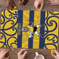 Bay of Plenty Custom Rugby New Zealand Puzzle Aotearoa Maori Pukana Tiki Mascot