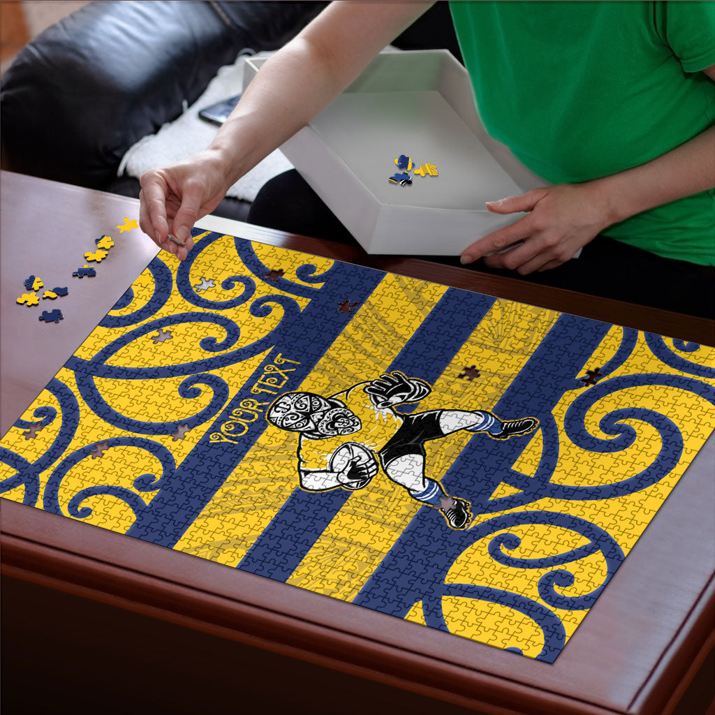 Bay of Plenty Custom Rugby New Zealand Puzzle Aotearoa Maori Pukana Tiki Mascot