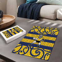 Bay of Plenty Custom Rugby New Zealand Puzzle Aotearoa Maori Pukana Tiki Mascot