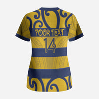 Bay of Plenty Custom Rugby New Zealand Scrub Top Aotearoa Maori Pukana Tiki Mascot