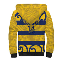 Bay of Plenty Custom Rugby New Zealand Sherpa Hoodie Aotearoa Maori Pukana Tiki Mascot