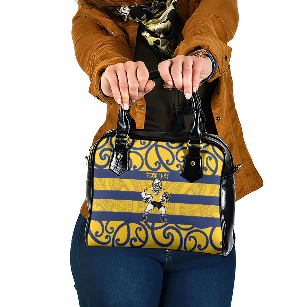 Bay of Plenty Custom Rugby New Zealand Shoulder Handbag Aotearoa Maori Pukana Tiki Mascot
