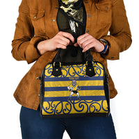 Bay of Plenty Custom Rugby New Zealand Shoulder Handbag Aotearoa Maori Pukana Tiki Mascot
