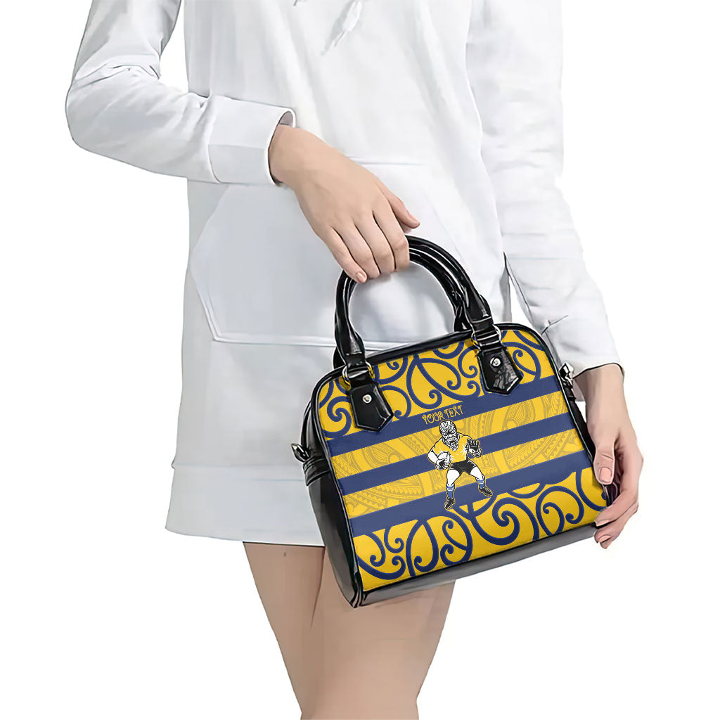 Bay of Plenty Custom Rugby New Zealand Shoulder Handbag Aotearoa Maori Pukana Tiki Mascot