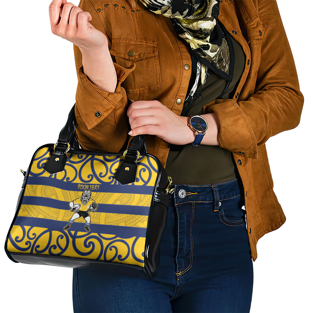 Bay of Plenty Custom Rugby New Zealand Shoulder Handbag Aotearoa Maori Pukana Tiki Mascot