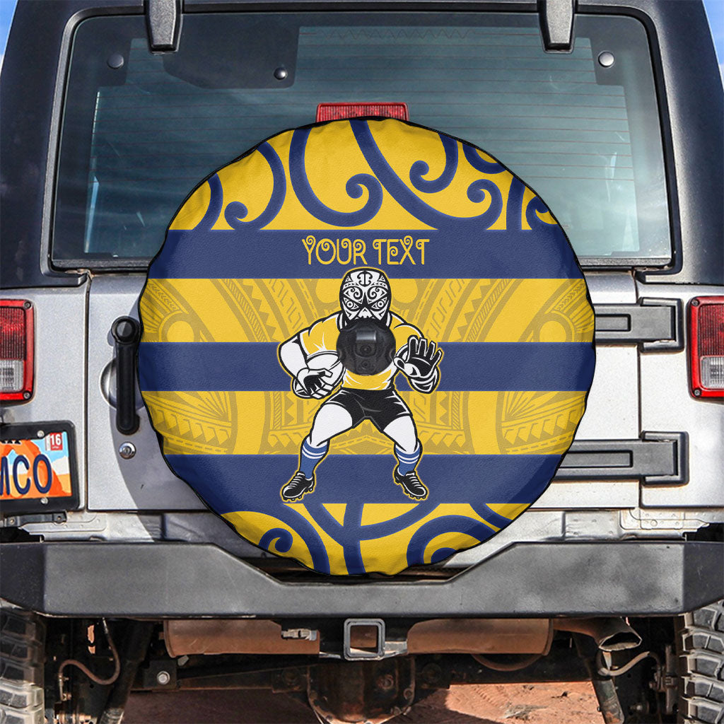Bay of Plenty Custom Rugby New Zealand Spare Tire Cover Aotearoa Maori Pukana Tiki Mascot