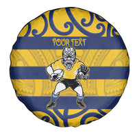 Bay of Plenty Custom Rugby New Zealand Spare Tire Cover Aotearoa Maori Pukana Tiki Mascot