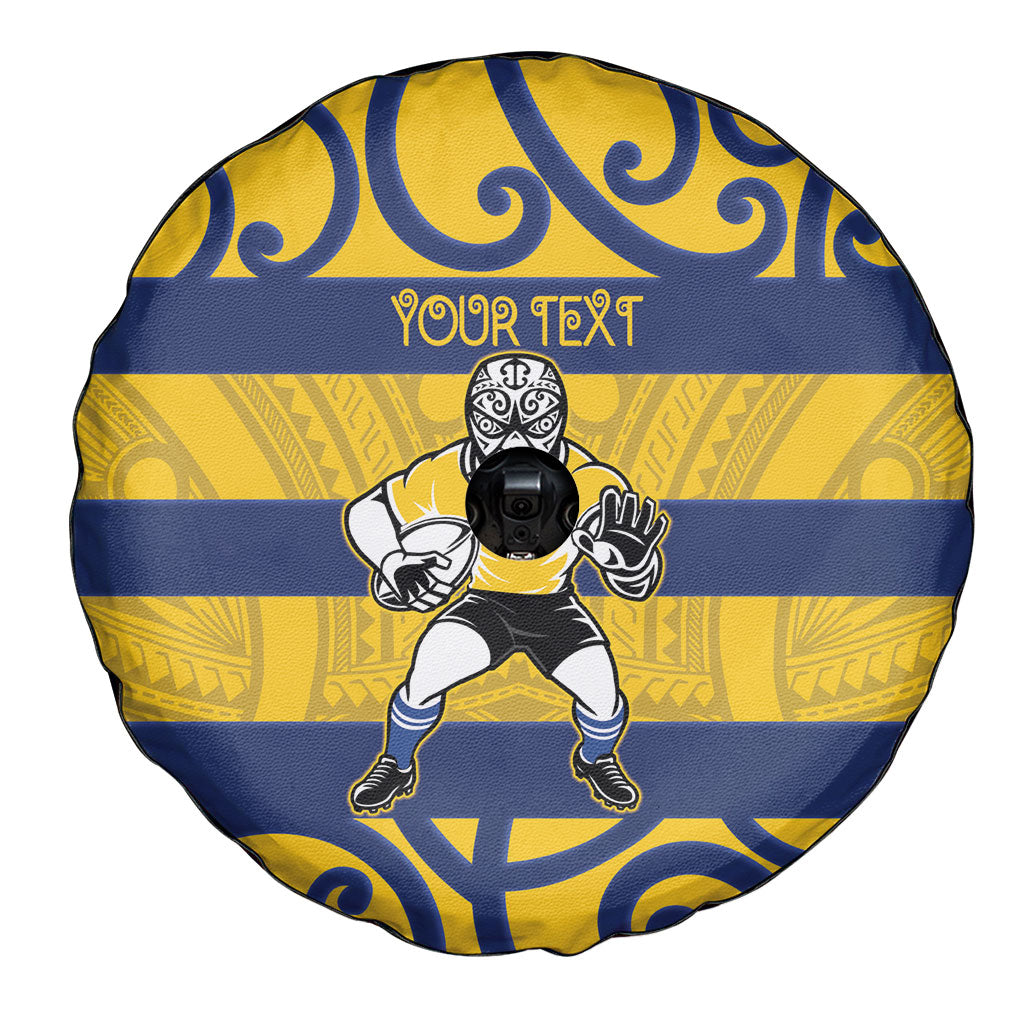 Bay of Plenty Custom Rugby New Zealand Spare Tire Cover Aotearoa Maori Pukana Tiki Mascot