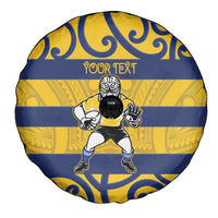 Bay of Plenty Custom Rugby New Zealand Spare Tire Cover Aotearoa Maori Pukana Tiki Mascot
