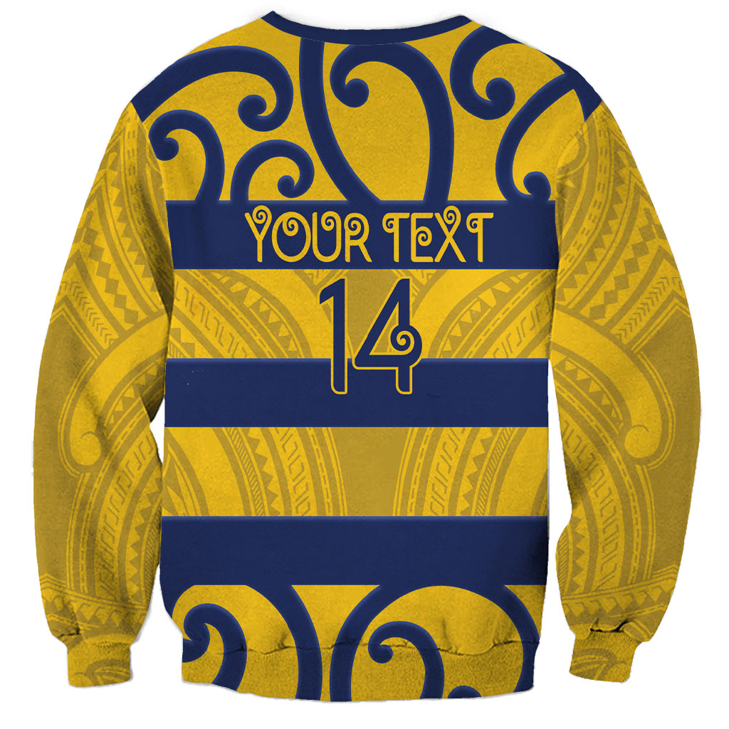 Bay of Plenty Custom Rugby New Zealand Sweatshirt Aotearoa Maori Pukana Tiki Mascot