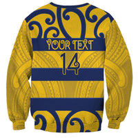 Bay of Plenty Custom Rugby New Zealand Sweatshirt Aotearoa Maori Pukana Tiki Mascot