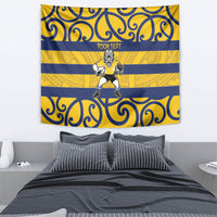 Bay of Plenty Custom Rugby New Zealand Tapestry Aotearoa Maori Pukana Tiki Mascot