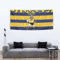 Bay of Plenty Custom Rugby New Zealand Tapestry Aotearoa Maori Pukana Tiki Mascot