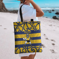 Bay of Plenty Custom Rugby New Zealand Tote Bag Aotearoa Maori Pukana Tiki Mascot