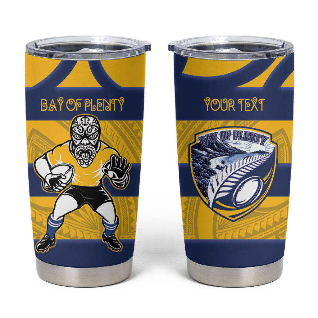 Bay of Plenty Custom Rugby New Zealand Tumbler Cup Aotearoa Maori Pukana Tiki Mascot