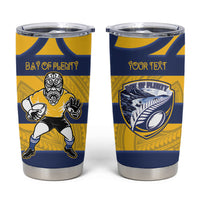Bay of Plenty Custom Rugby New Zealand Tumbler Cup Aotearoa Maori Pukana Tiki Mascot