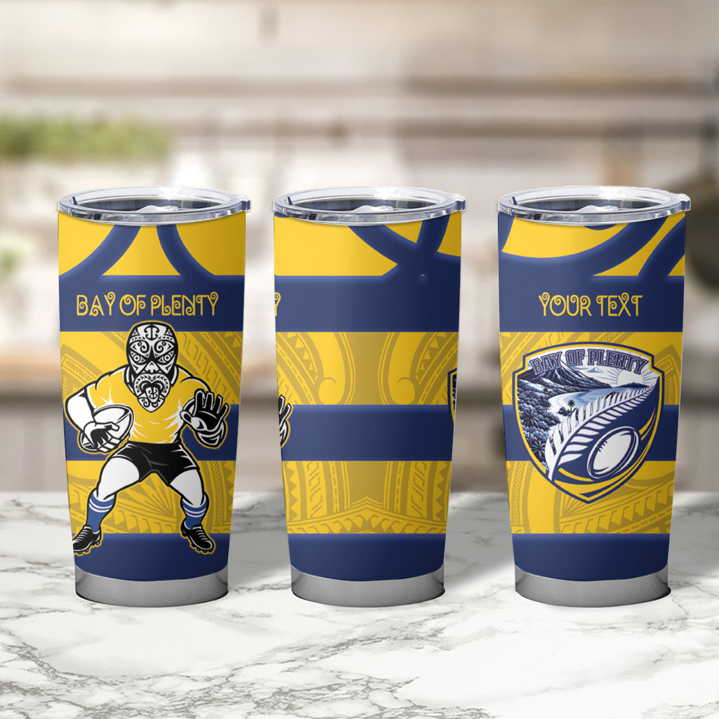Bay of Plenty Custom Rugby New Zealand Tumbler Cup Aotearoa Maori Pukana Tiki Mascot