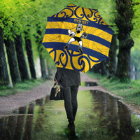 Bay of Plenty Custom Rugby New Zealand Umbrella Aotearoa Maori Pukana Tiki Mascot