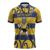 Bay of Plenty Custom Rugby New Zealand Zipper Polo Shirt Aotearoa Maori Pukana Tiki Mascot
