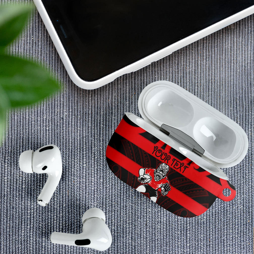 Canterbury Custom Rugby New Zealand AirPods Case Aotearoa Maori Pukana Tiki Mascot