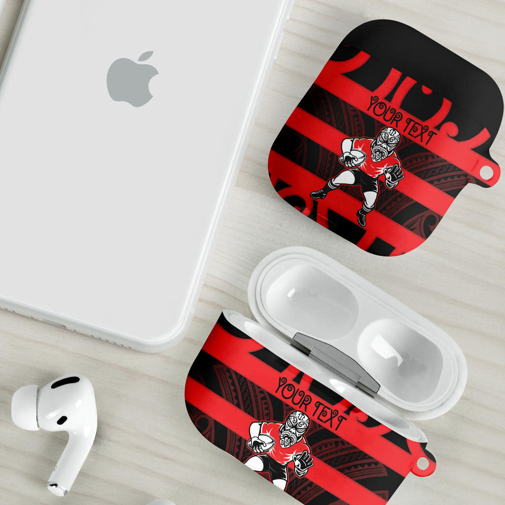 Canterbury Custom Rugby New Zealand AirPods Case Aotearoa Maori Pukana Tiki Mascot