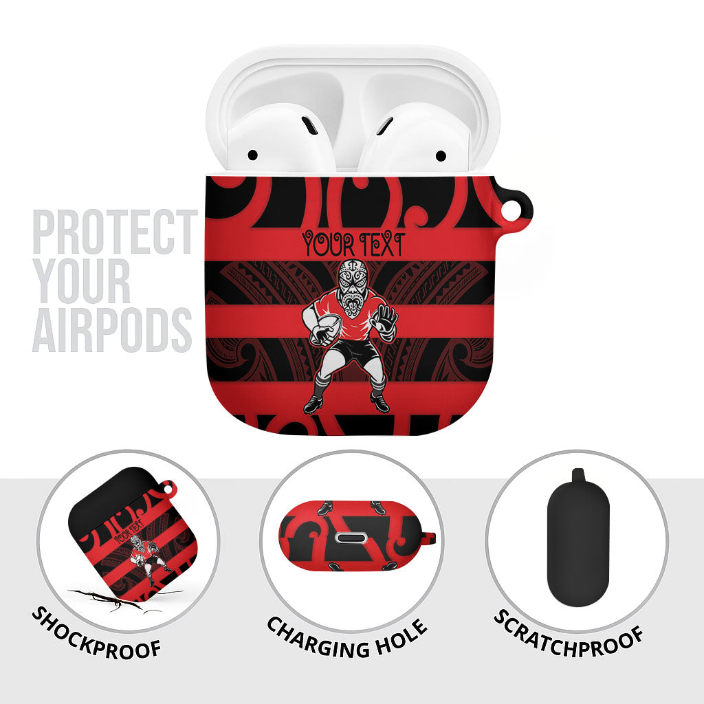 Canterbury Custom Rugby New Zealand AirPods Case Aotearoa Maori Pukana Tiki Mascot