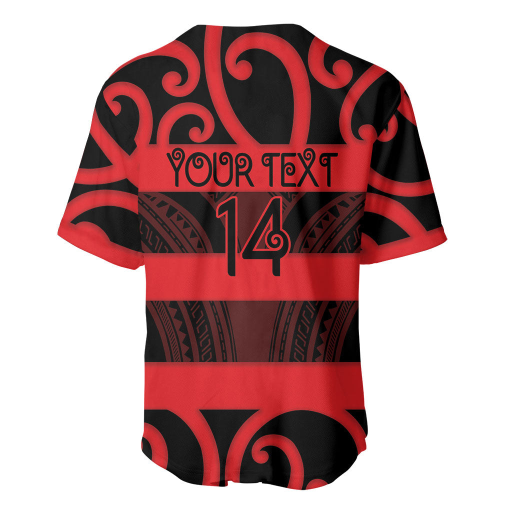 Canterbury Custom Rugby New Zealand Baseball Jersey Aotearoa Maori Pukana Tiki Mascot