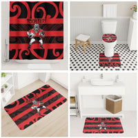 Canterbury Custom Rugby New Zealand Bathroom Set Aotearoa Maori Pukana Tiki Mascot