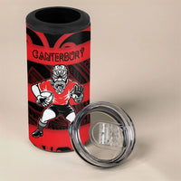 Canterbury Custom Rugby New Zealand 4 in 1 Can Cooler Tumbler Aotearoa Maori Pukana Tiki Mascot