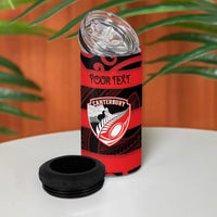 Canterbury Custom Rugby New Zealand 4 in 1 Can Cooler Tumbler Aotearoa Maori Pukana Tiki Mascot