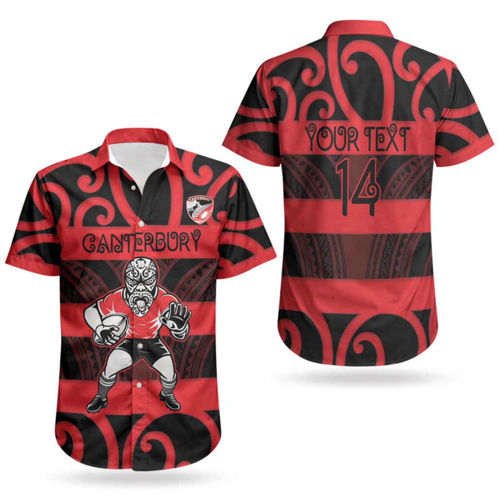 Canterbury Custom Rugby New Zealand Couples Matching Off Shoulder Maxi Dress and Hawaiian Shirt Aotearoa Maori Pukana Tiki Mascot