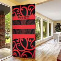 Canterbury Custom Rugby New Zealand Door Cover Aotearoa Maori Pukana Tiki Mascot