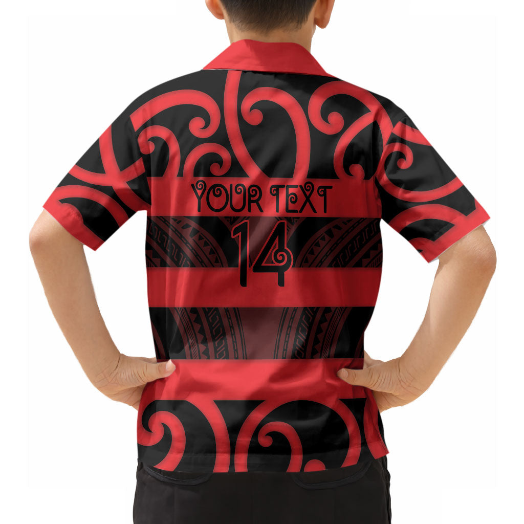 Canterbury Custom Rugby New Zealand Hawaiian Shirt Aotearoa Maori Pukana Tiki Mascot