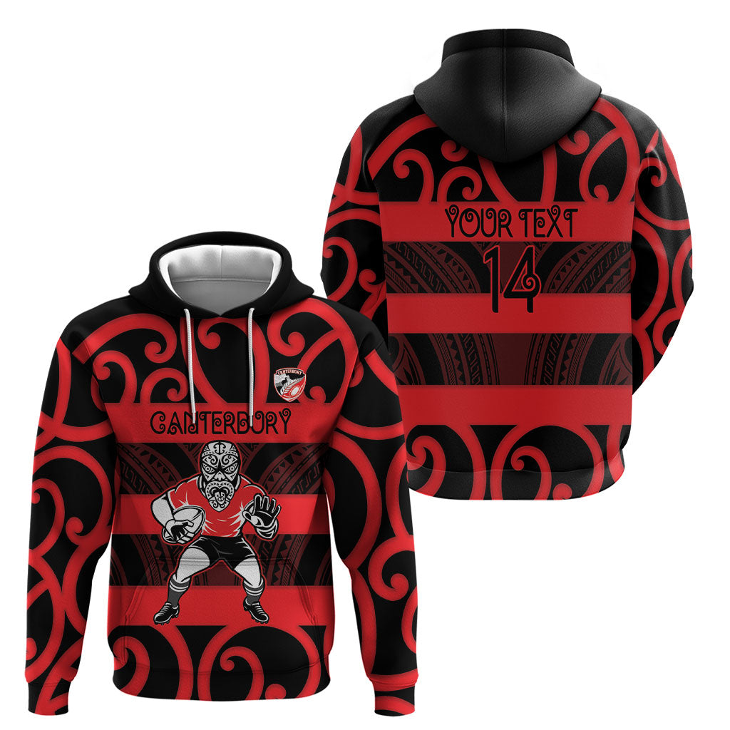 Canterbury Custom Rugby New Zealand Hoodie Aotearoa Maori Pukana Tiki Mascot