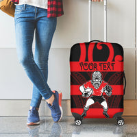 Canterbury Custom Rugby New Zealand Luggage Cover Aotearoa Maori Pukana Tiki Mascot