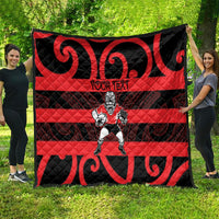 Canterbury Custom Rugby New Zealand Quilt Aotearoa Maori Pukana Tiki Mascot