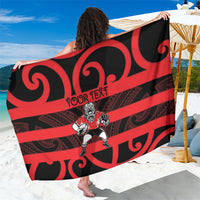 Canterbury Custom Rugby New Zealand Sarong Aotearoa Maori Pukana Tiki Mascot