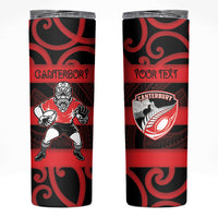 Canterbury Custom Rugby New Zealand Skinny Tumbler Aotearoa Maori Pukana Tiki Mascot