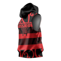 Canterbury Custom Rugby New Zealand Sleeveless Hoodie Aotearoa Maori Pukana Tiki Mascot