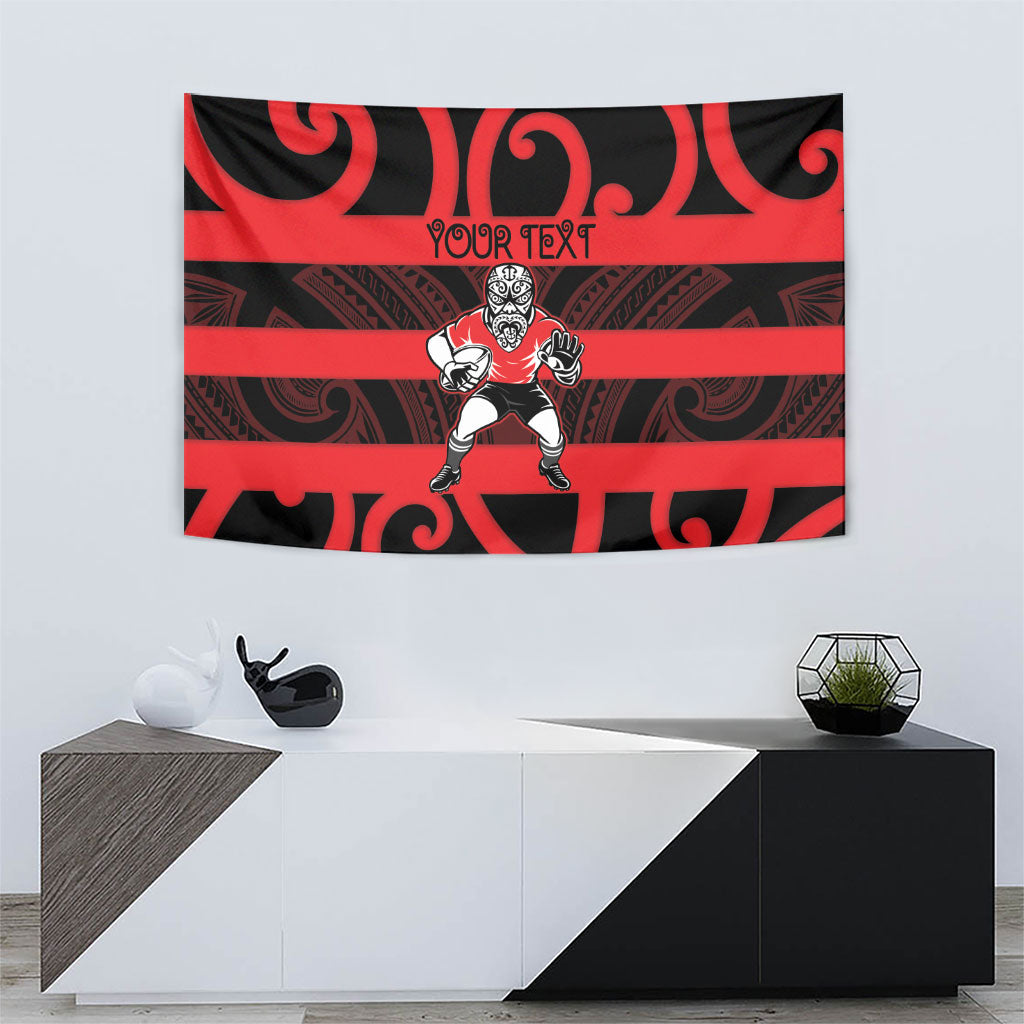 Canterbury Custom Rugby New Zealand Tapestry Aotearoa Maori Pukana Tiki Mascot
