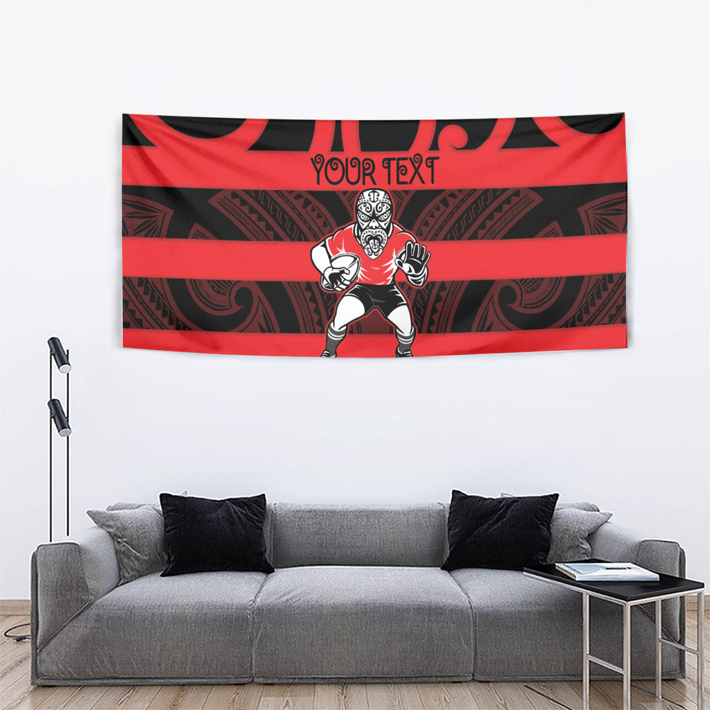 Canterbury Custom Rugby New Zealand Tapestry Aotearoa Maori Pukana Tiki Mascot